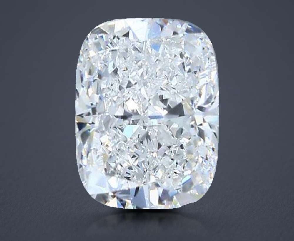 3.01ct E SI1 Rare Carat Ideal Cut Cushion Diamond