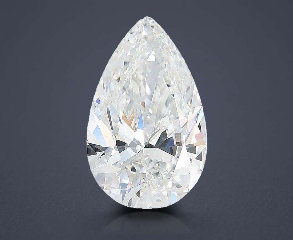 6.03ct F VVS2 Rare Carat Ideal Cut Pear Lab Grown Diamond