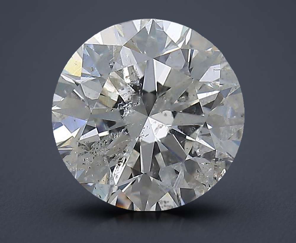 2.51ct G SI2 Rare Carat Ideal Cut Round Diamond