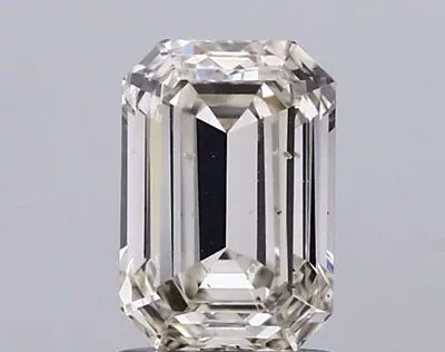 1.37ct J SI1 Rare Carat Ideal Cut Emerald Diamond