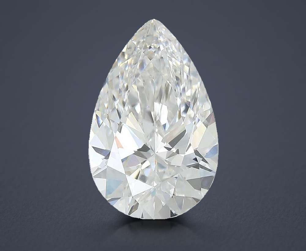 7.02ct F VVS2 Rare Carat Ideal Cut Pear Lab Grown Diamond