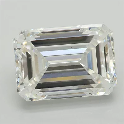 5.58ct F VS2 Excellent Cut Emerald Lab Grown Diamond