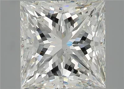 4.10ct H VS2 Rare Carat Ideal Cut Princess Diamond