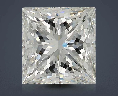 4.10ct H VS2 Rare Carat Ideal Cut Princess Diamond