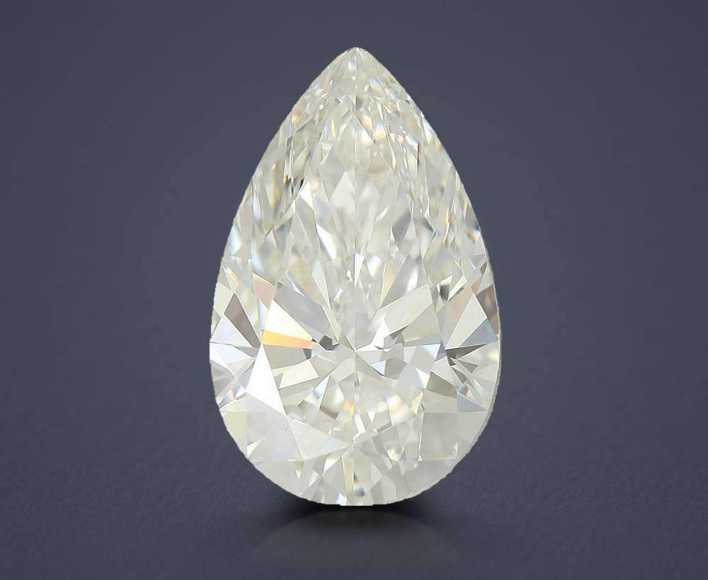 4.05ct F VS1 Rare Carat Ideal Cut Pear Lab Grown Diamond