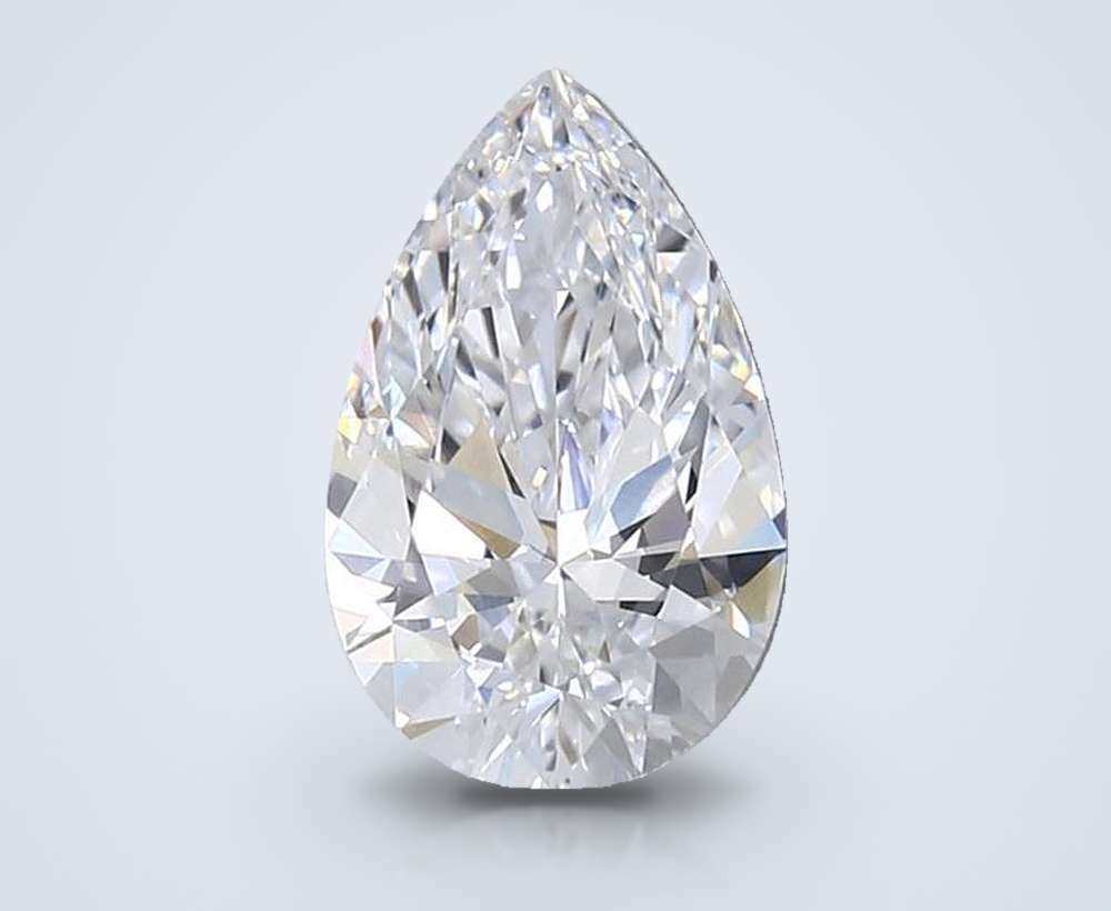 1.55ct E VVS2 Rare Carat Ideal Cut Pear Lab Grown Diamond