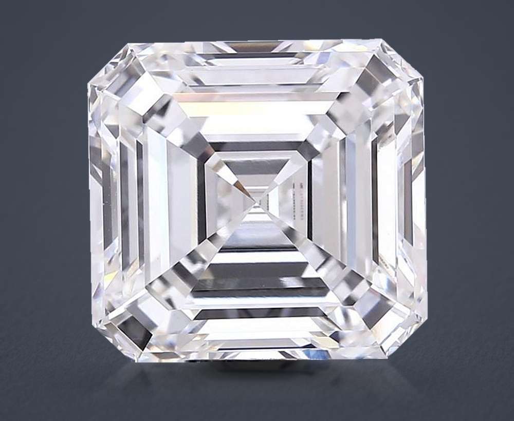10.82ct F VVS2 Rare Carat Ideal Cut Asscher Lab Grown Diamond
