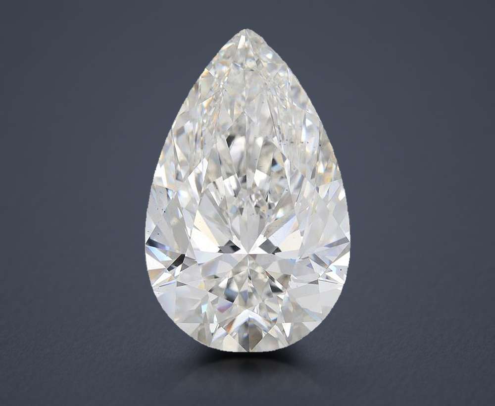 26.52ct F VS2 Rare Carat Ideal Cut Pear Lab Grown Diamond