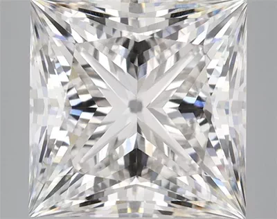 5.04ct F VS2 Rare Carat Ideal Cut Princess Lab Grown Diamond