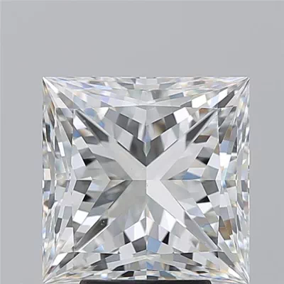 5.01ct H VS2 Rare Carat Ideal Cut Princess Diamond