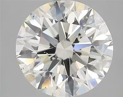 5.01ct K SI2 Rare Carat Ideal Cut Round Diamond