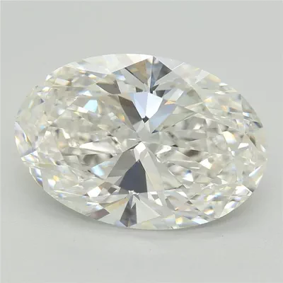 5.08ct F VVS2 Rare Carat Ideal Cut Oval Lab Grown Diamond