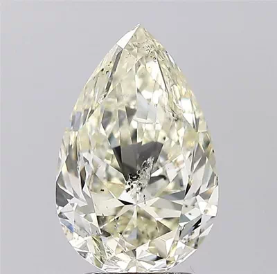 3.01ct J SI2 Rare Carat Ideal Cut Pear Diamond