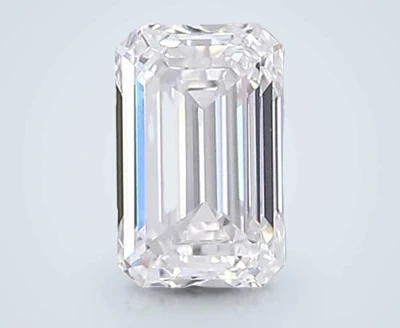 2.11ct D VVS2 Rare Carat Ideal Cut Emerald Lab Grown Diamond