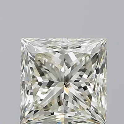 2.00ct K SI1 Rare Carat Ideal Cut Princess Diamond