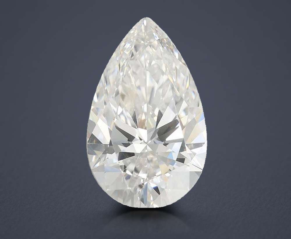 4.09ct F VVS2 Rare Carat Ideal Cut Pear Lab Grown Diamond