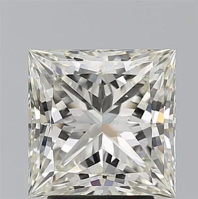 3.21ct K VS2 Rare Carat Ideal Cut Princess Diamond