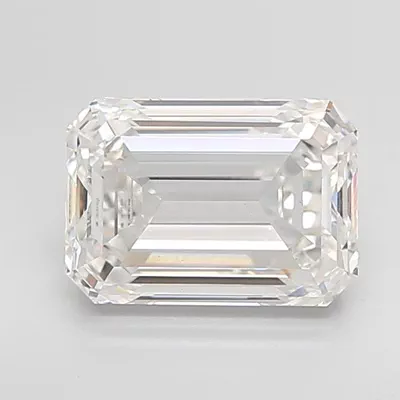 5.51ct F VS1 Rare Carat Ideal Cut Emerald Lab Grown Diamond