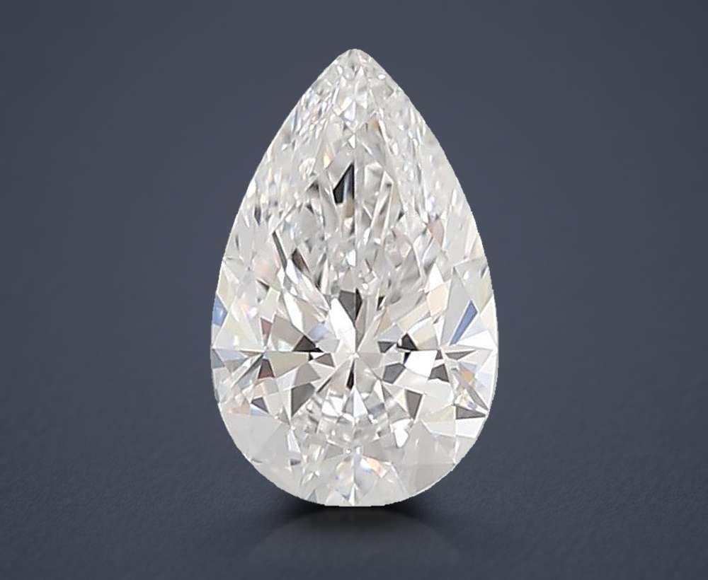 1.11ct D VVS2 Rare Carat Ideal Cut Pear Lab Grown Diamond
