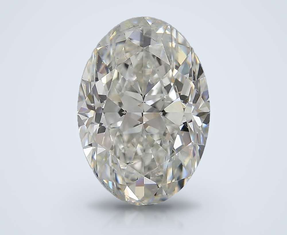 4.02ct I SI2 Rare Carat Ideal Cut Oval Diamond