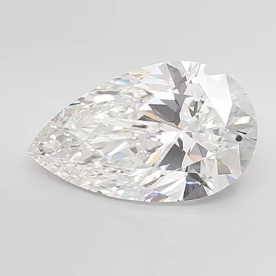 7.02ct E VVS2 Rare Carat Ideal Cut Pear Lab Grown Diamond
