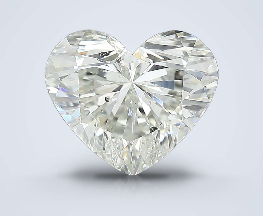 3.00ct K SI2 Rare Carat Ideal Cut Heart Diamond