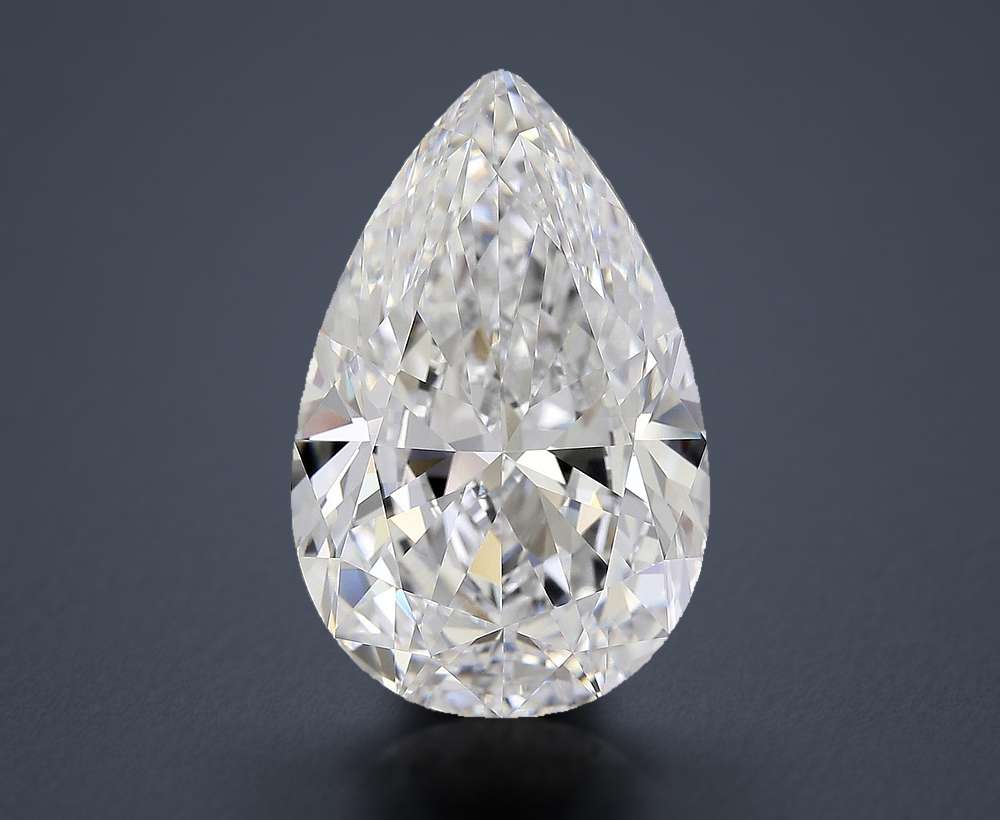 10.88ct D VVS1 Rare Carat Ideal Cut Pear Diamond