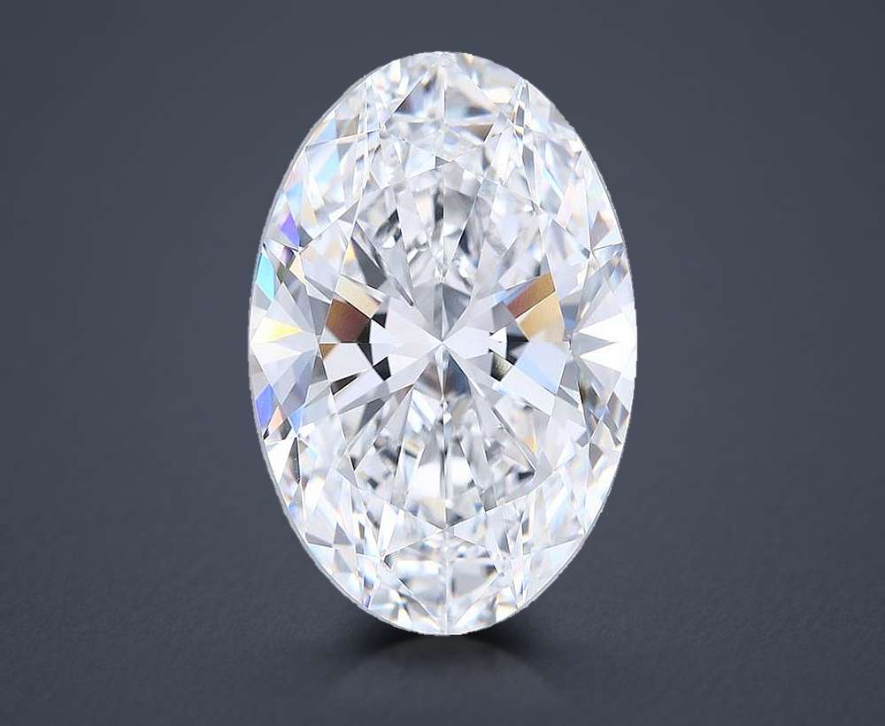12.58ct F VVS2 Rare Carat Ideal Cut Oval Lab Grown Diamond