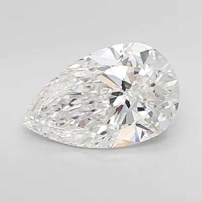 3.02ct F VS1 Rare Carat Ideal Cut Pear Lab Grown Diamond