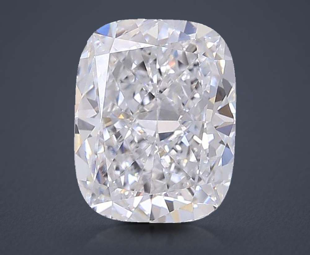 4.09ct E VVS2 Rare Carat Ideal Cut Cushion Lab Grown Diamond