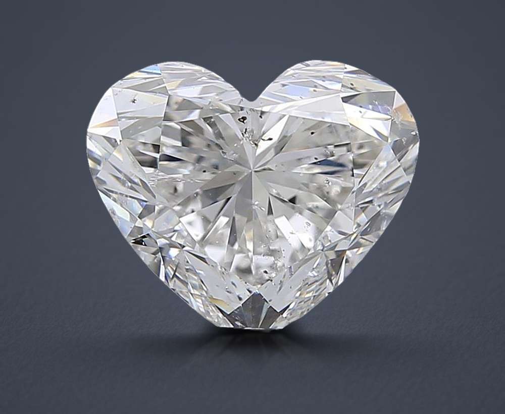 3.00ct F SI2 Rare Carat Ideal Cut Heart Diamond