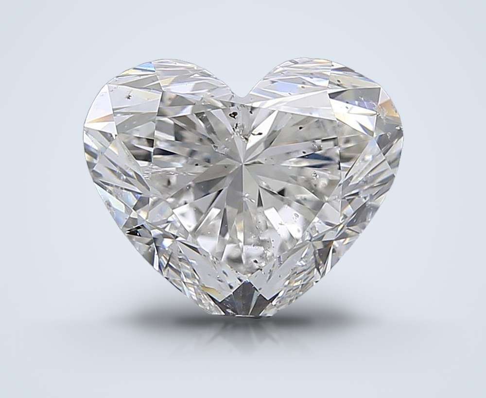3.00ct F SI2 Rare Carat Ideal Cut Heart Diamond