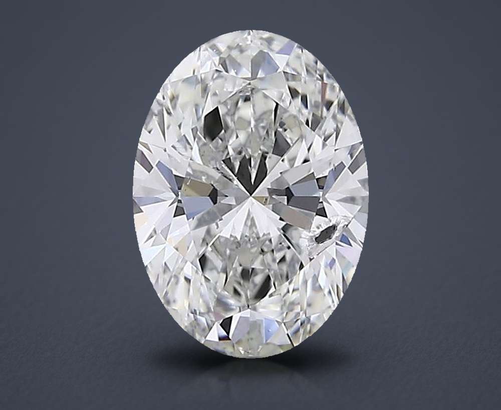 1.67ct F SI2 Rare Carat Ideal Cut Oval Lab Grown Diamond
