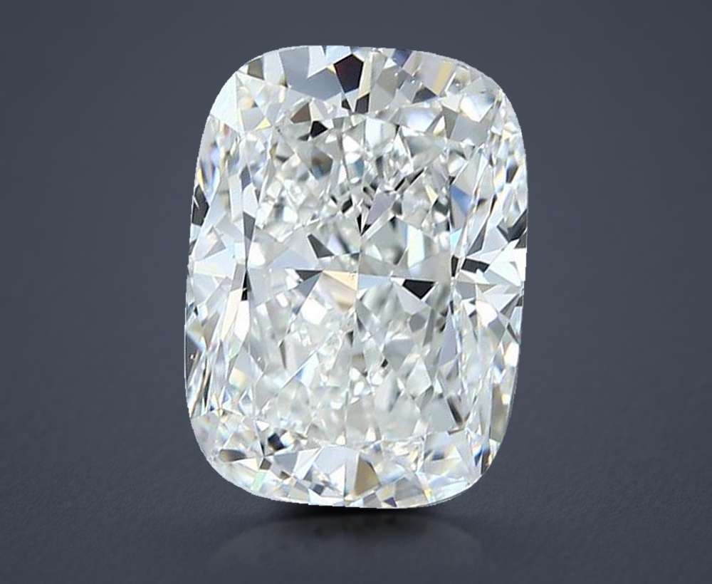 5.01ct H VS2 Rare Carat Ideal Cut Cushion Diamond