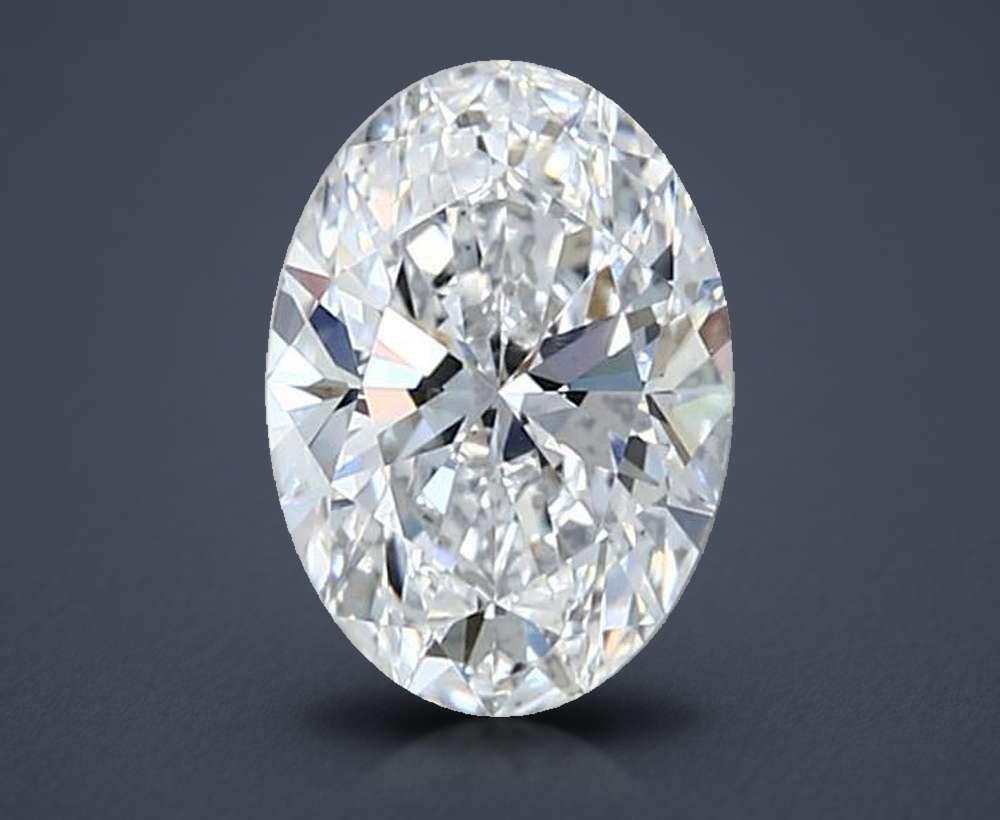 1.05ct D VS2 Rare Carat Ideal Cut Oval Lab Grown Diamond