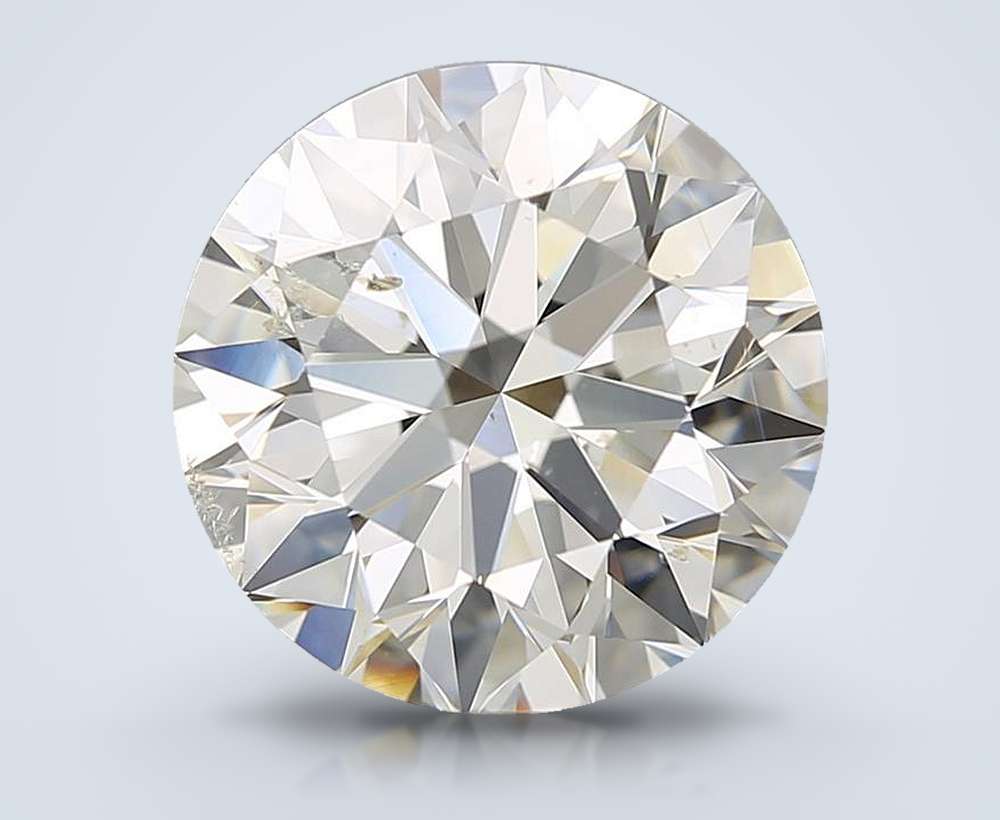 2.71ct J SI2 Rare Carat Ideal Cut Round Diamond