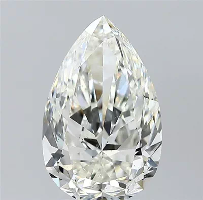 3.51ct J SI1 Rare Carat Ideal Cut Pear Diamond