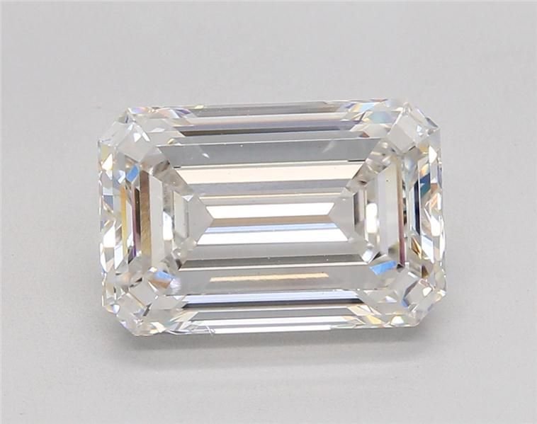 4.58ct F VS1 Rare Carat Ideal Cut Emerald Lab Grown Diamond