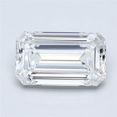 1.00ct E SI1 Rare Carat Ideal Cut Emerald Diamond