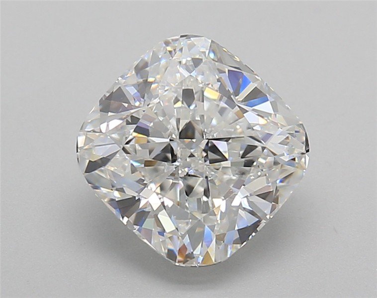 2.63ct D VVS2 Rare Carat Ideal Cut Cushion Lab Grown Diamond