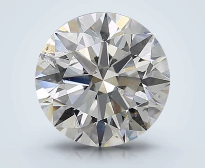 4.01ct H SI2 Rare Carat Ideal Cut Round Diamond