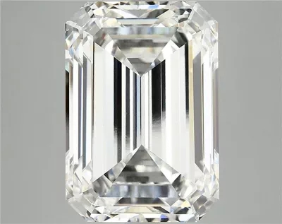 14.54ct F VVS2 Rare Carat Ideal Cut Emerald Lab Grown Diamond