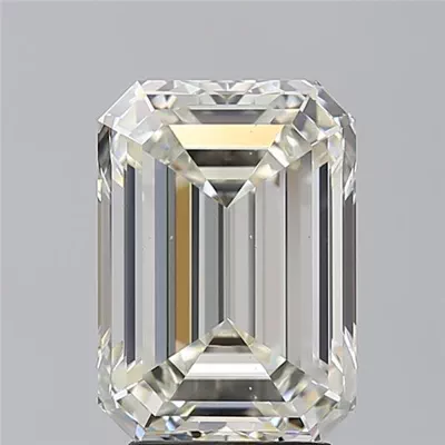 4.02ct K SI1 Rare Carat Ideal Cut Emerald Diamond