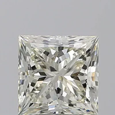 3.21ct J SI1 Rare Carat Ideal Cut Princess Diamond