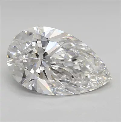 5.11ct F VS1 Rare Carat Ideal Cut Pear Lab Grown Diamond