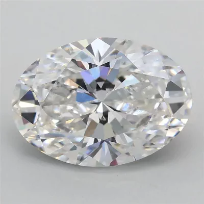 3.57ct D VVS2 Rare Carat Ideal Cut Oval Lab Grown Diamond