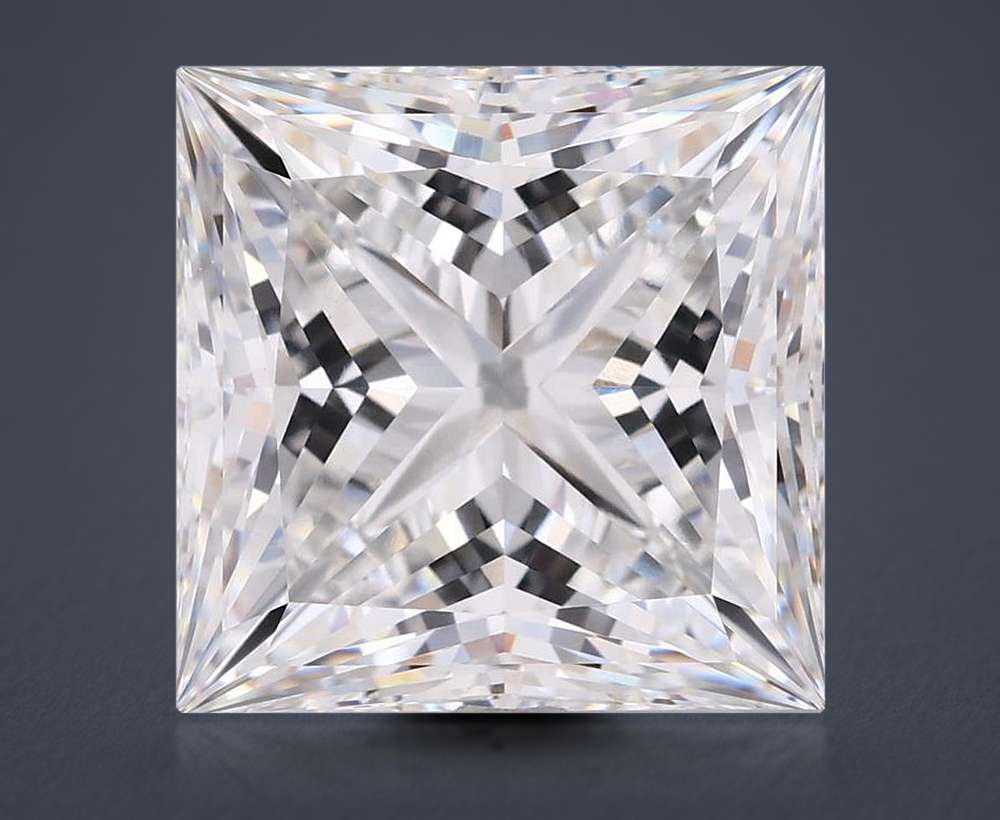 9.14ct F VVS2 Rare Carat Ideal Cut Princess Lab Grown Diamond