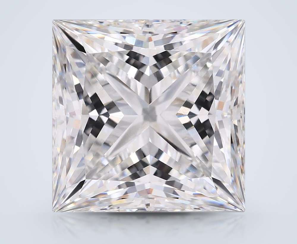 9.14ct F VVS2 Rare Carat Ideal Cut Princess Lab Grown Diamond