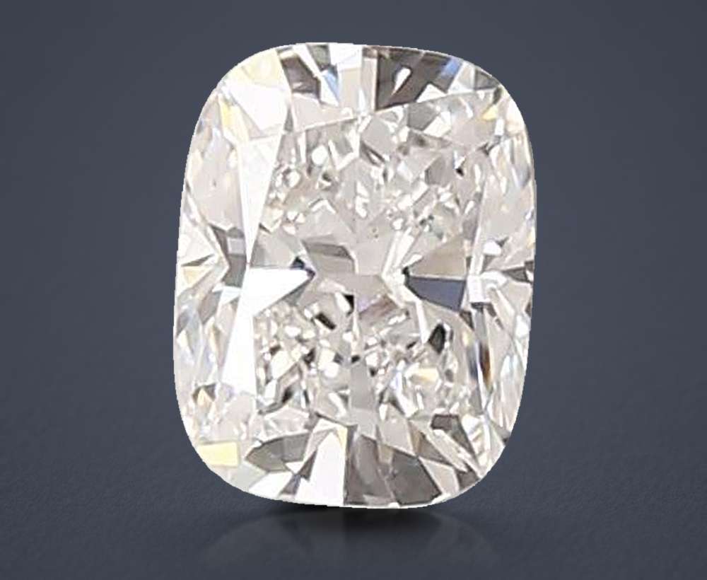 0.91ct D VVS2 Rare Carat Ideal Cut Cushion Lab Grown Diamond