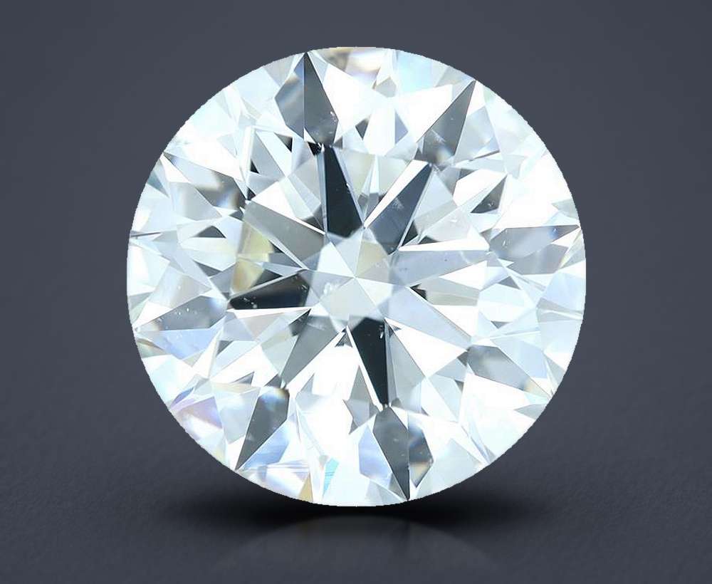 6.17ct K SI1 Rare Carat Ideal Cut Round Diamond